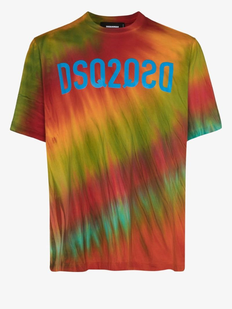 Tie-dye Mirrored Logo T-shirt