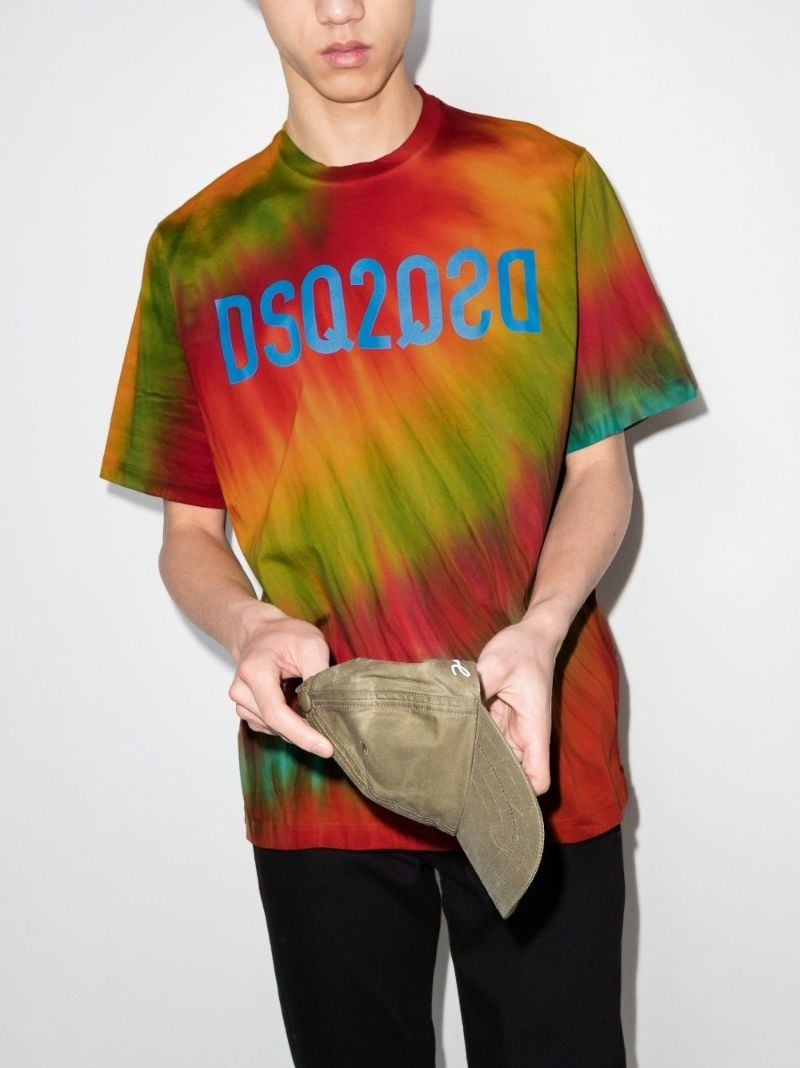 Tie-dye Mirrored Logo T-shirt
