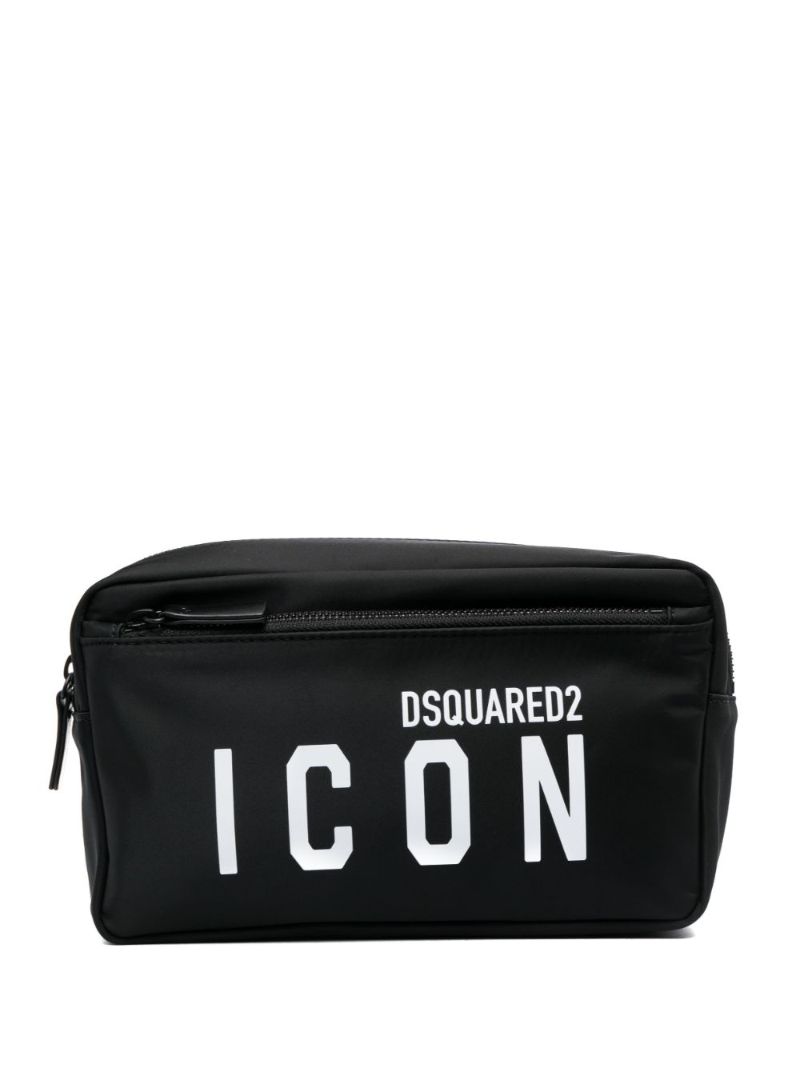 Black Icon Wash Bag