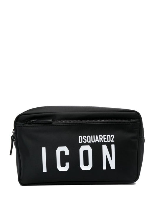 Black Icon Wash Bag