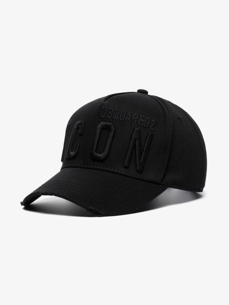 Black Icon Logo Baseball Cap