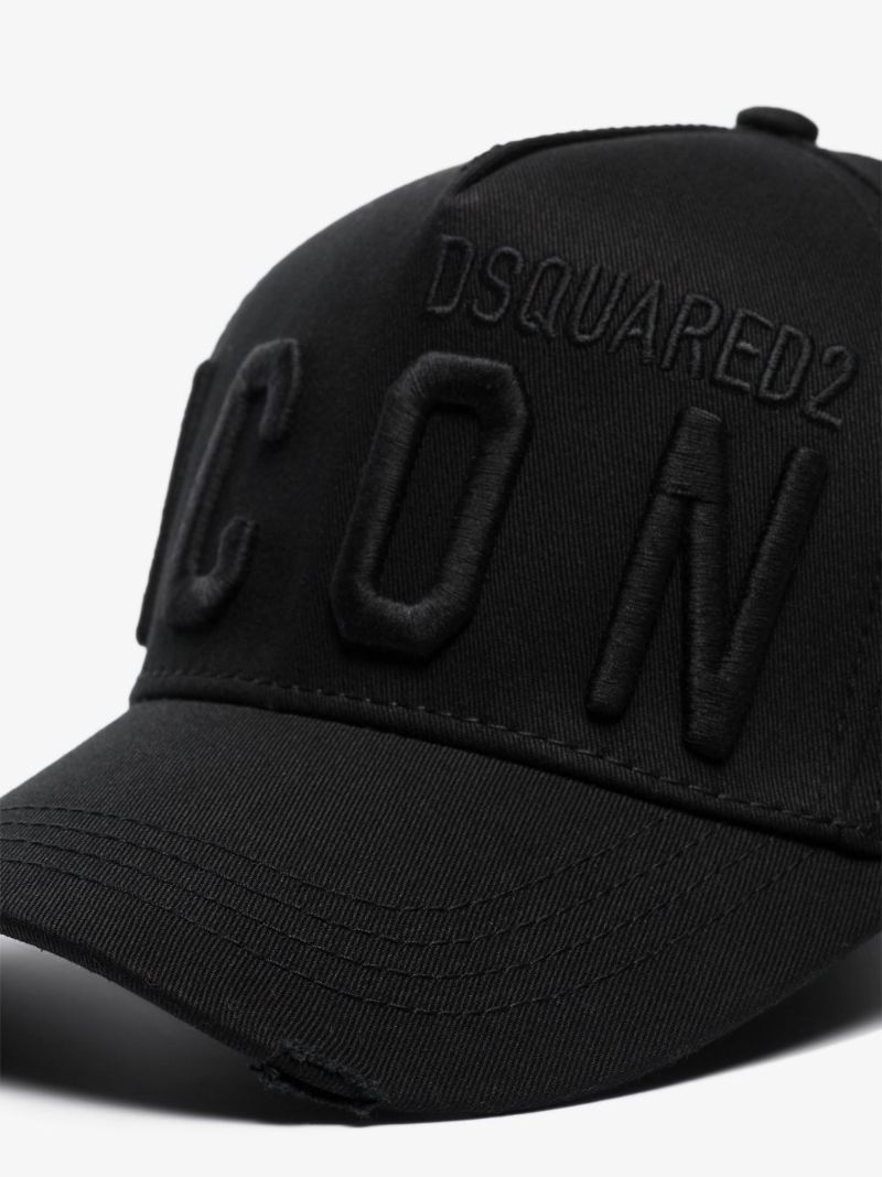 Black Icon Logo Baseball Cap