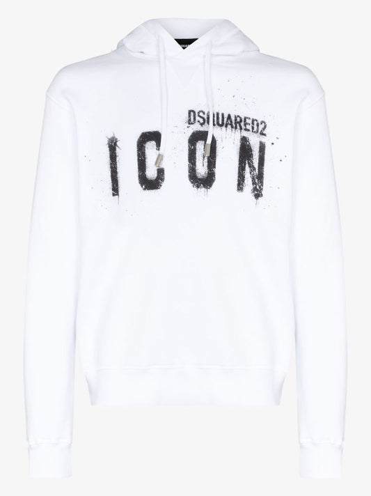 Spray Icon Print Logo Hoodie