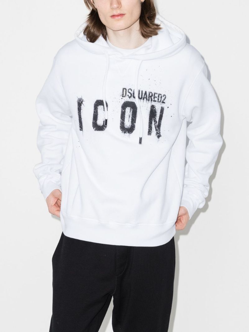 Spray Icon Print Logo Hoodie