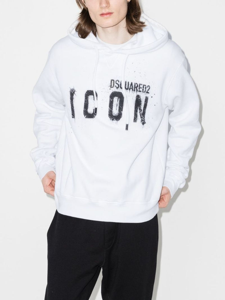 Spray Icon Print Logo Hoodie