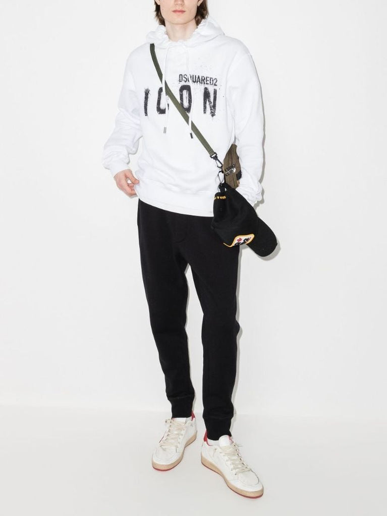 Spray Icon Print Logo Hoodie