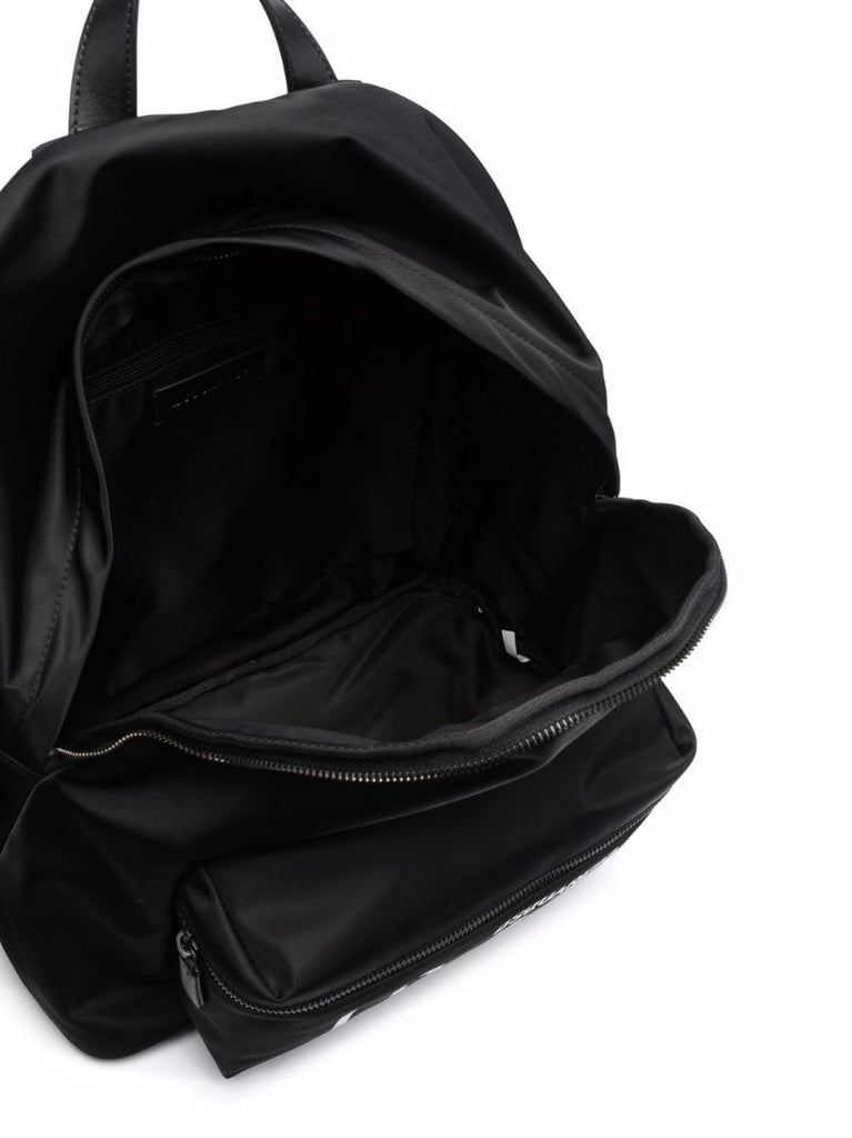 Black Icon Logo Print Backpack