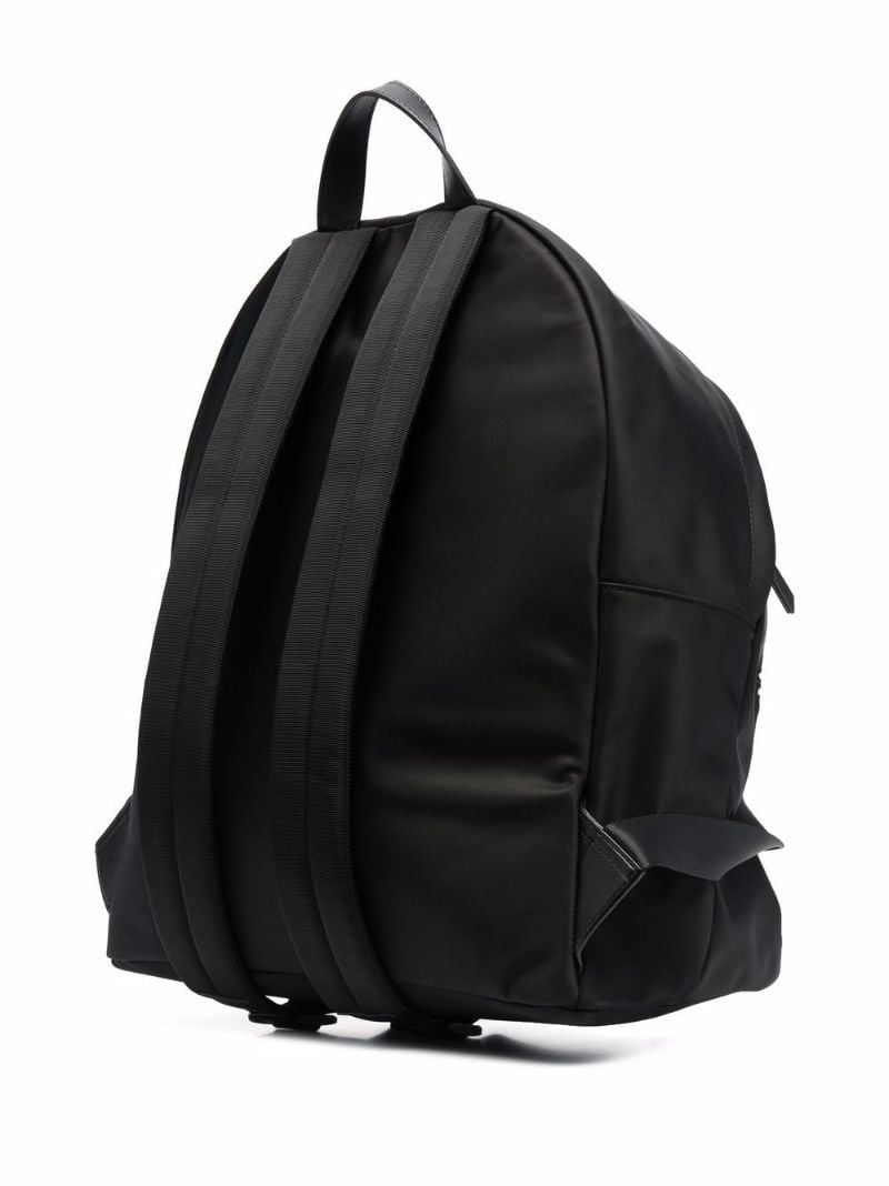 Black Icon Logo Print Backpack