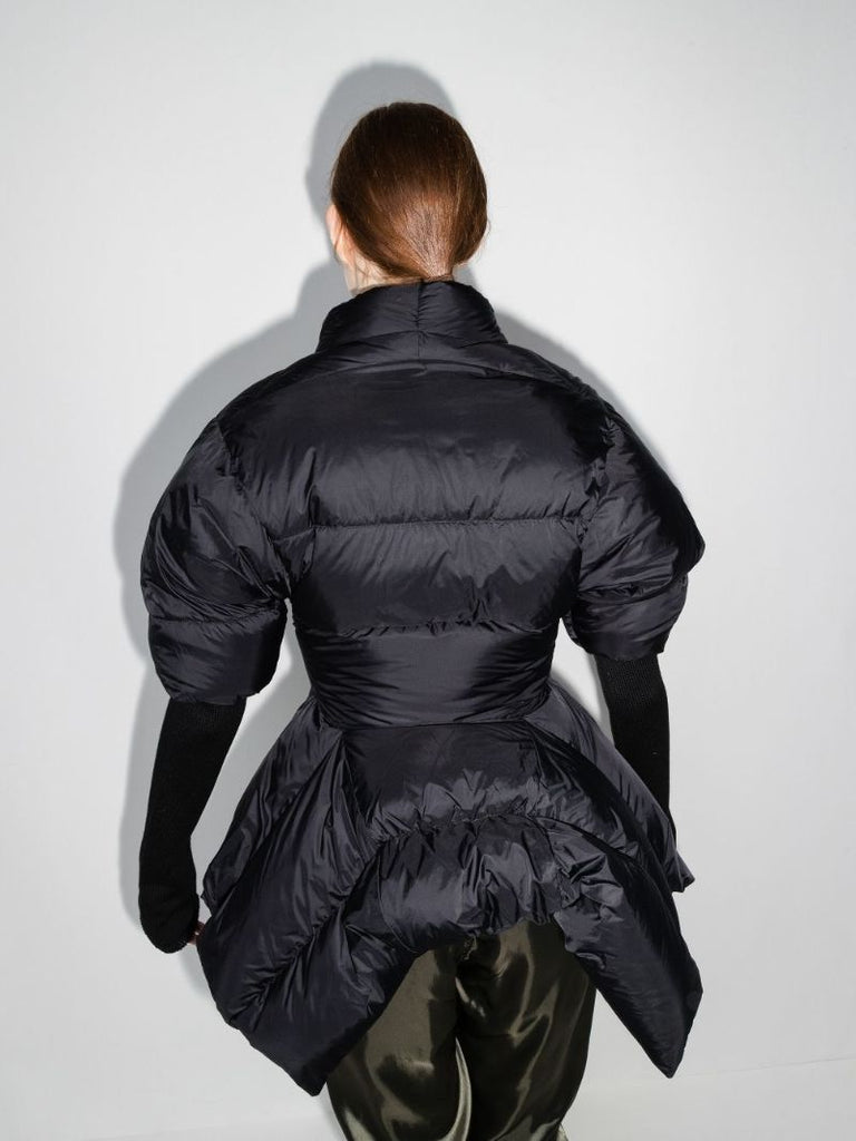 Belted Asymmetric Puffer Jacket