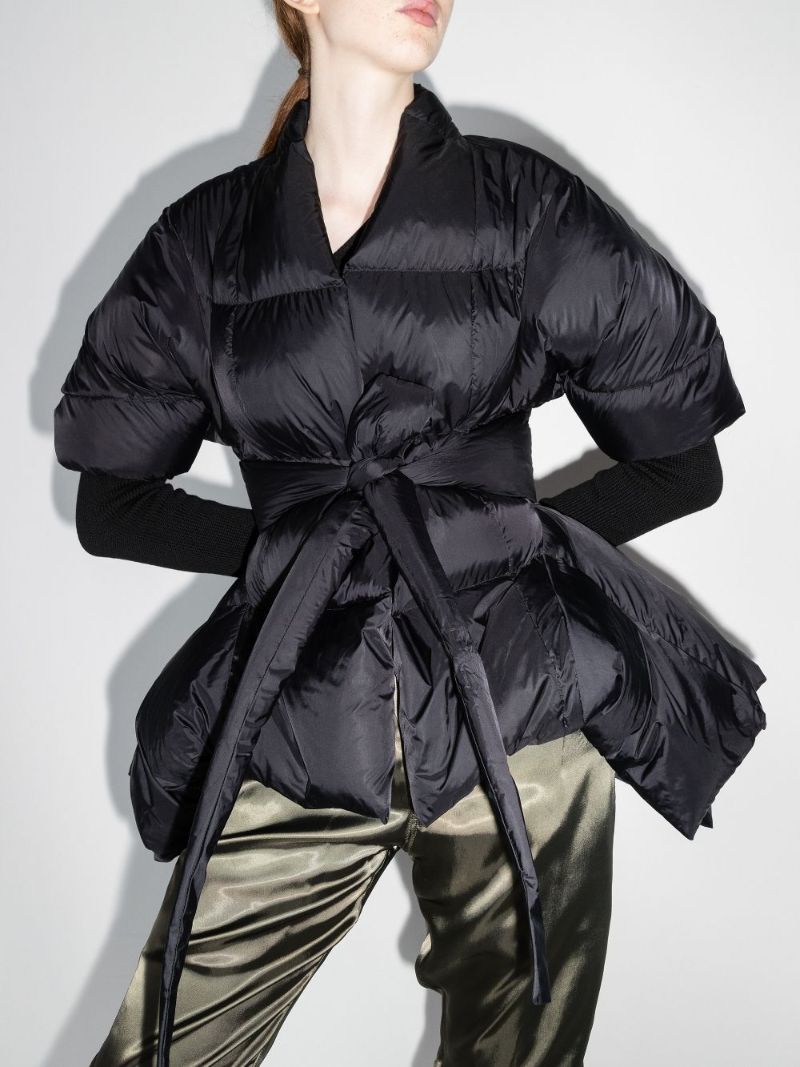 Belted Asymmetric Puffer Jacket