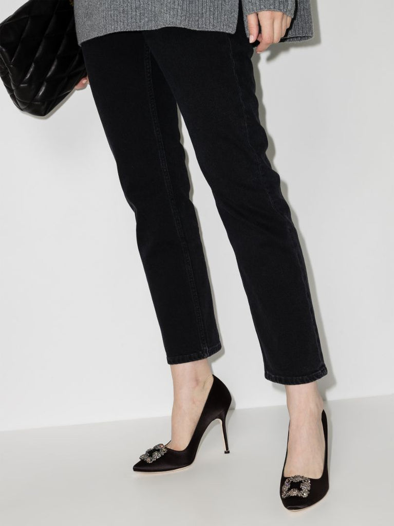 Black Hangisi 105 Satin Pumps