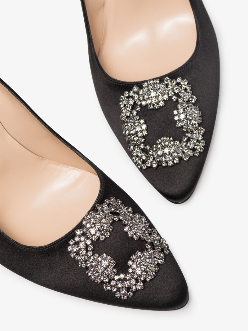 Black Hangisi 105 Satin Pumps