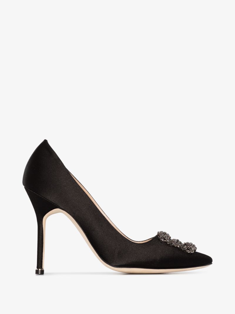 Black Hangisi 105 Satin Pumps