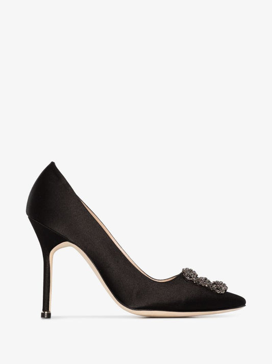 Black Hangisi 105 Satin Pumps