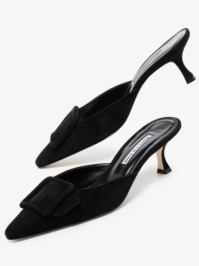 Black Maysale 50 Suede Mules