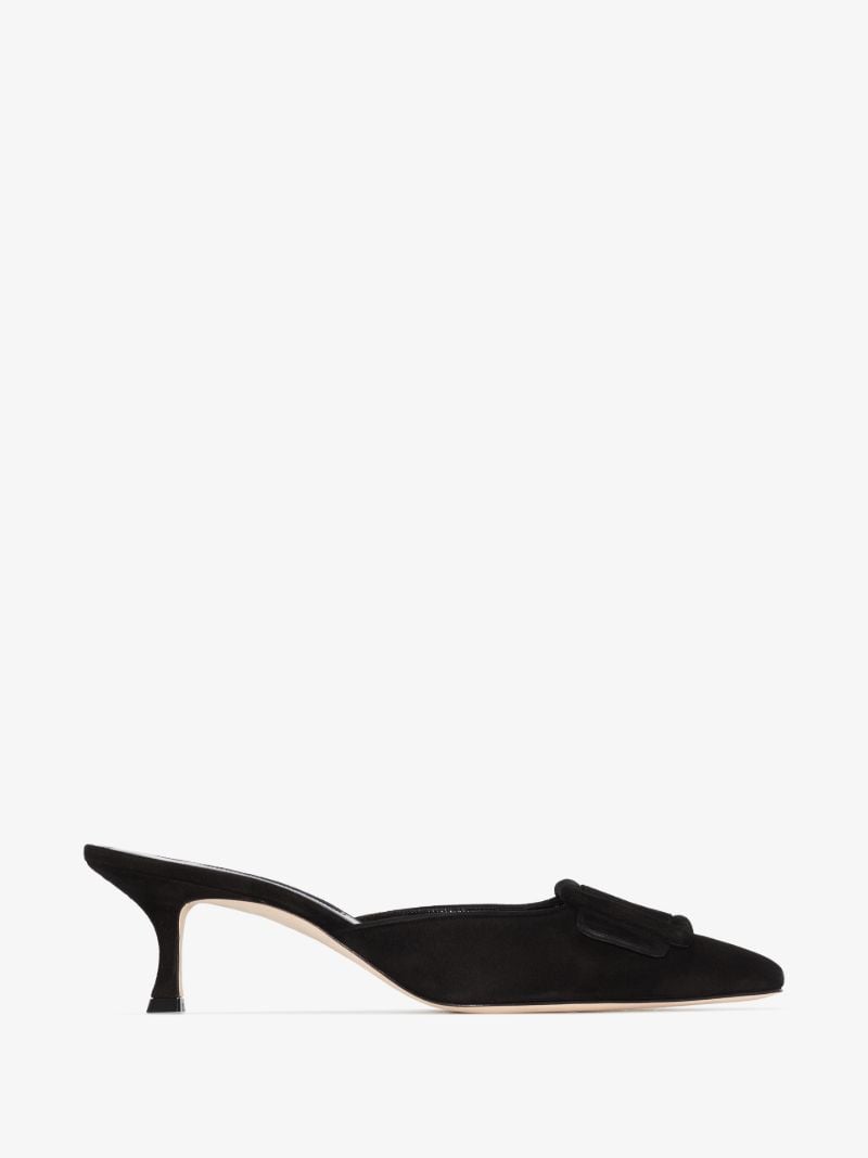 Black Maysale 50 Suede Mules