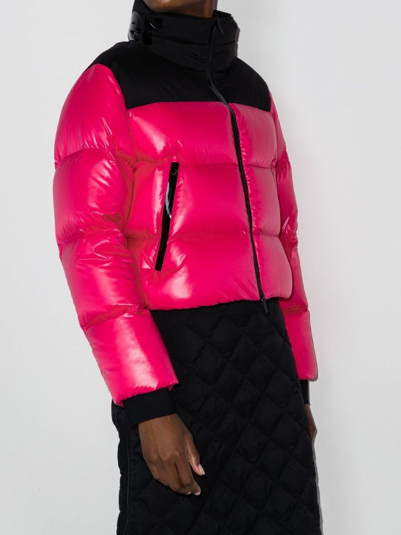 Jasione Colour-block Cropped Padded Jacket