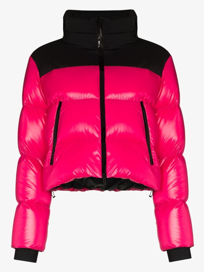 Jasione Colour-block Cropped Padded Jacket