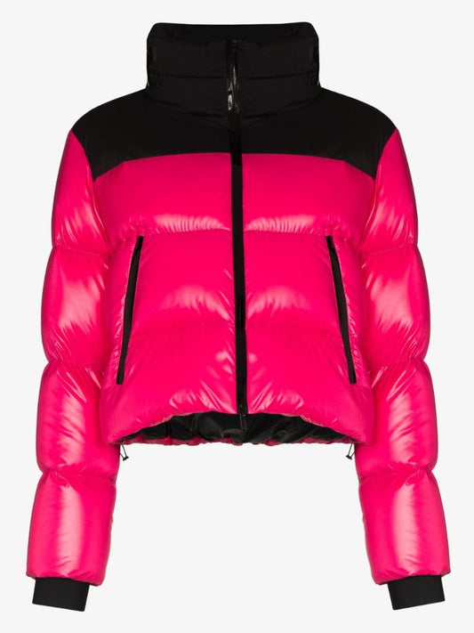 Jasione Colour-block Cropped Padded Jacket