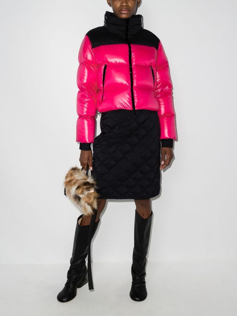 Jasione Colour-block Cropped Padded Jacket
