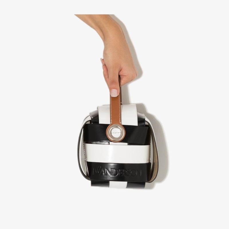 Black and White Knot Leather Mini Bag