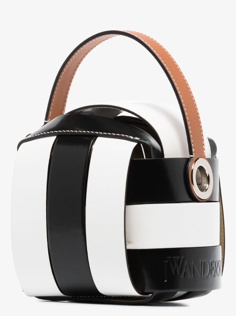 Black and White Knot Leather Mini Bag
