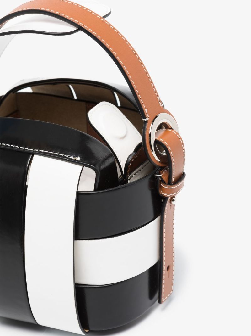 Black and White Knot Leather Mini Bag