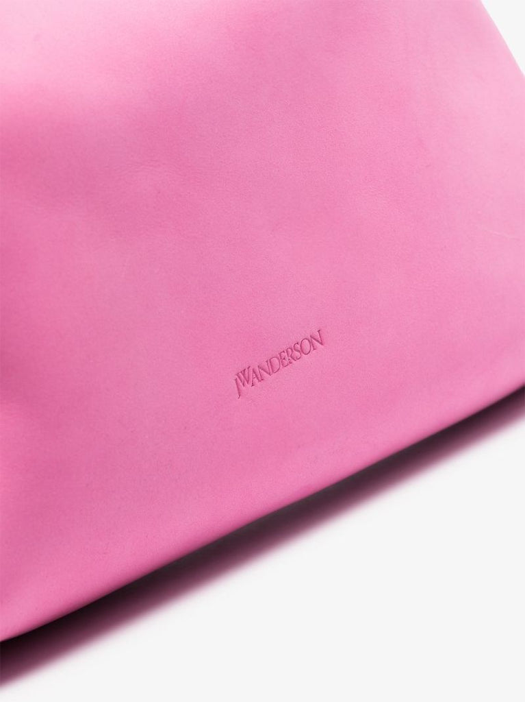 Pink Chain Hobo Small Leather Tote Bag
