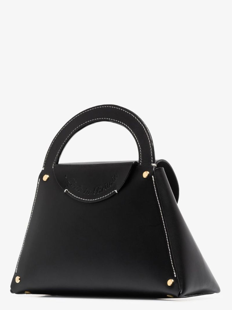 Black Arc Leather Shoulder Bag