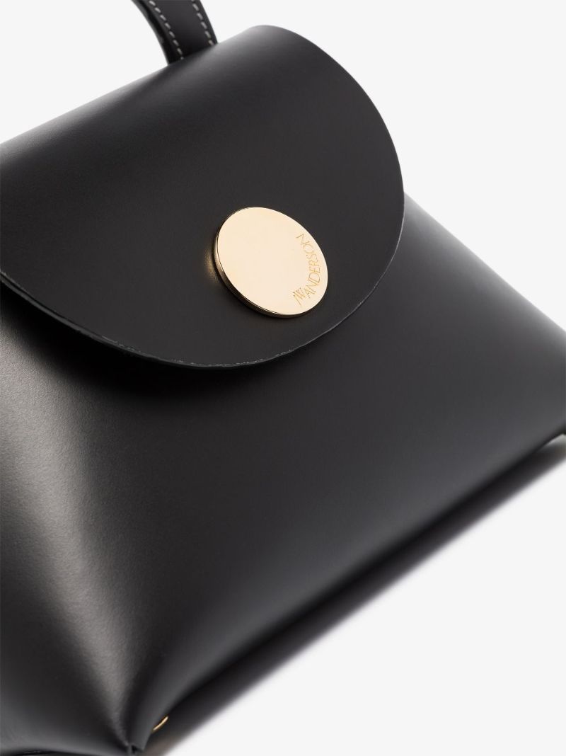 Black Arc Leather Shoulder Bag