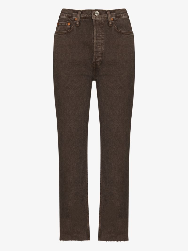 Ã¢â_x0082_¬Ë_x009c_70s Stove Pipe High Waist Cropped Jeans
