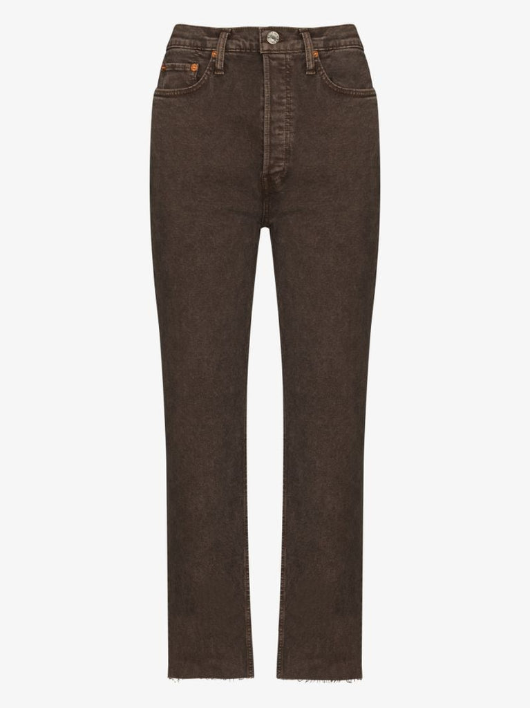 Ã¢â_x0082_¬Ë_x009c_70s Stove Pipe High Waist Cropped Jeans