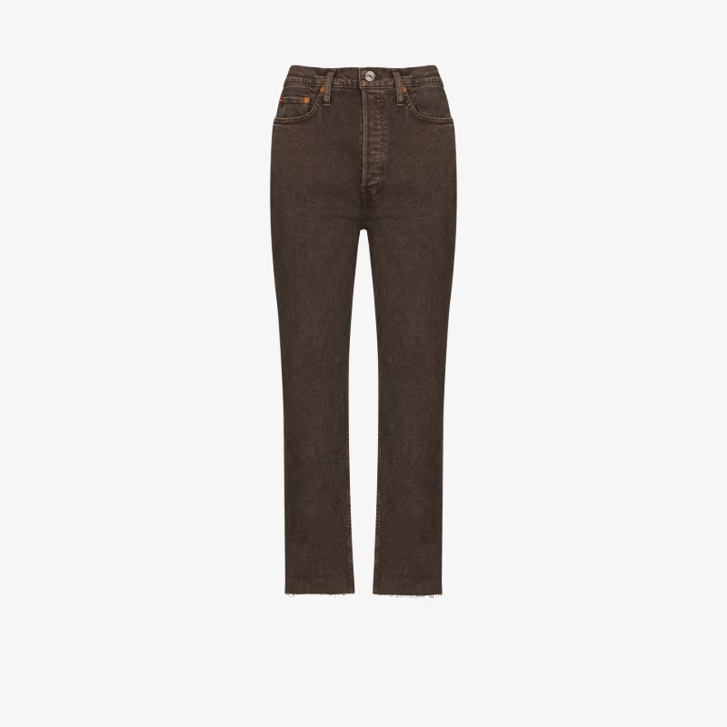 Ã¢â_x0082_¬Ë_x009c_70s Stove Pipe High Waist Cropped Jeans