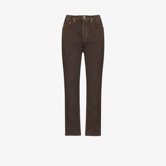 Ã¢â_x0082_¬Ë_x009c_70s Stove Pipe High Waist Cropped Jeans
