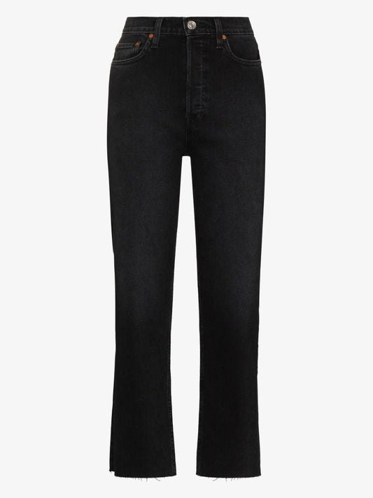 Ã¢â_x0082_¬Ë_x009c_70s Stove Pipe High Waist Cropped Jeans