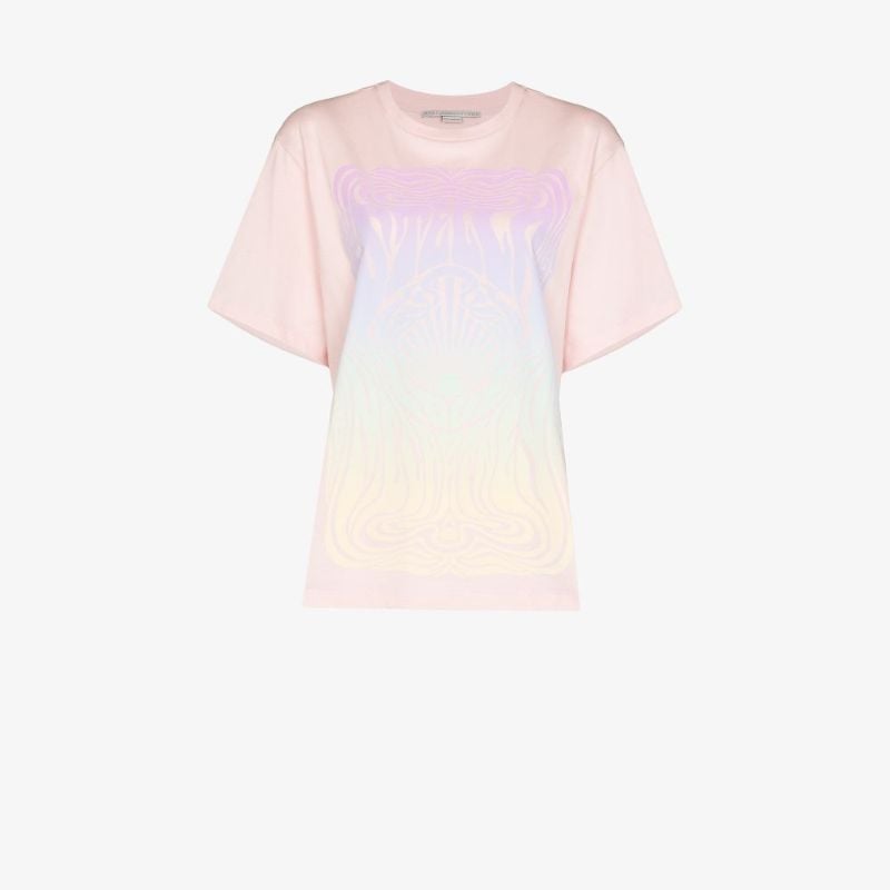 Fluid Print Cotton T-shirt