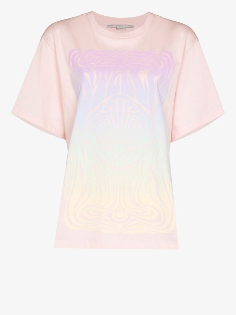 Fluid Print Cotton T-shirt