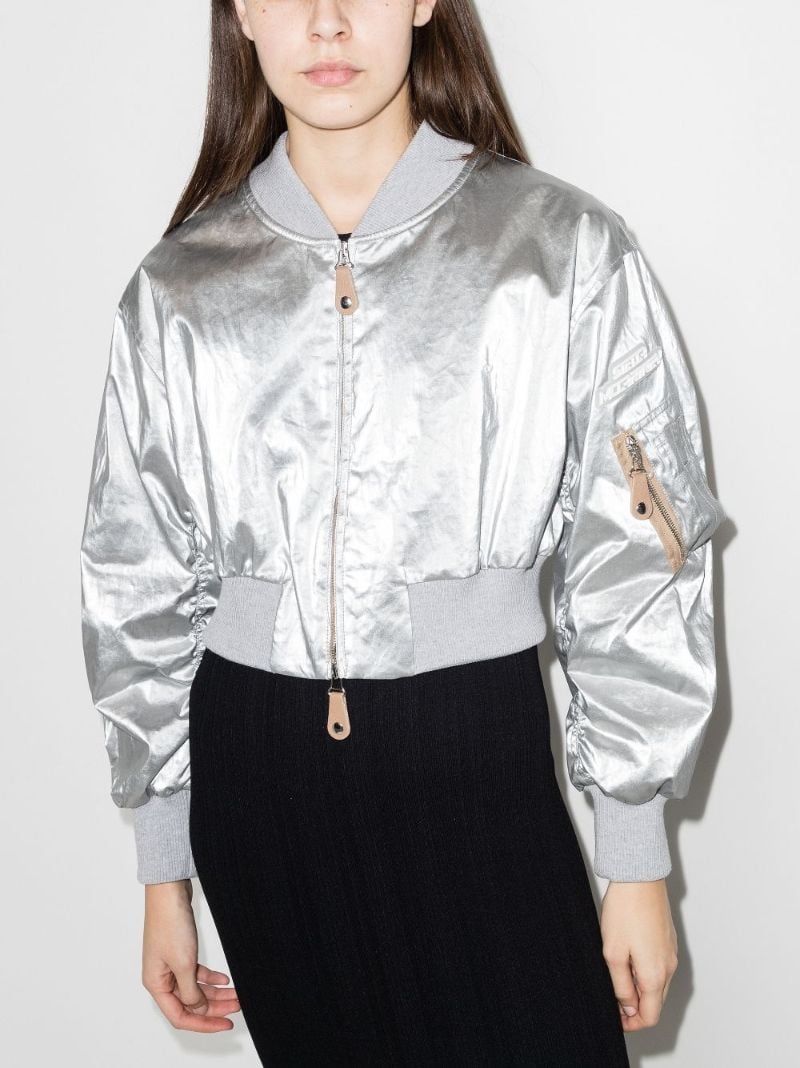 Vina Cropped Bomber Jacket