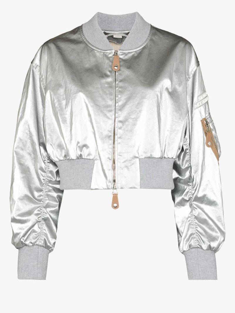 Vina Cropped Bomber Jacket