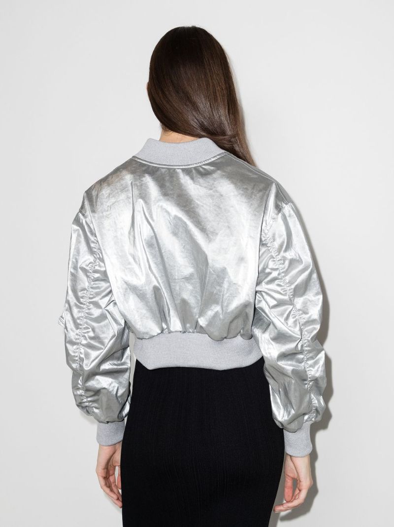 Vina Cropped Bomber Jacket