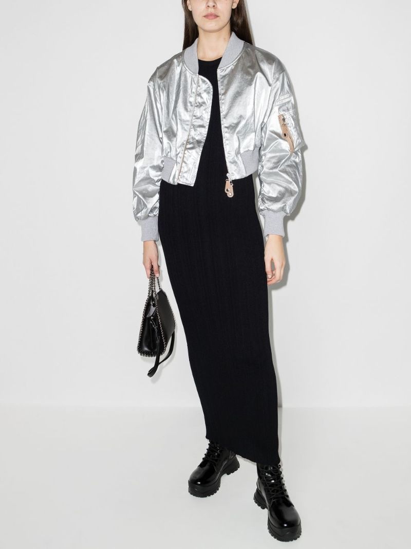 Vina Cropped Bomber Jacket