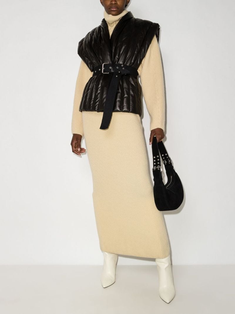 Ajali Quilted Leather Puffer Gilet