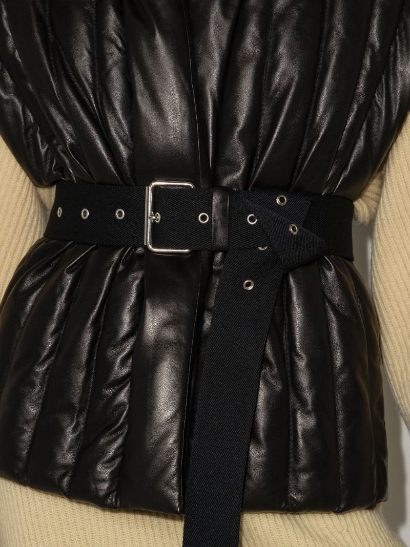 Ajali Quilted Leather Puffer Gilet