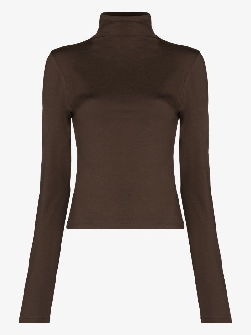 Roll-neck Cotton Top