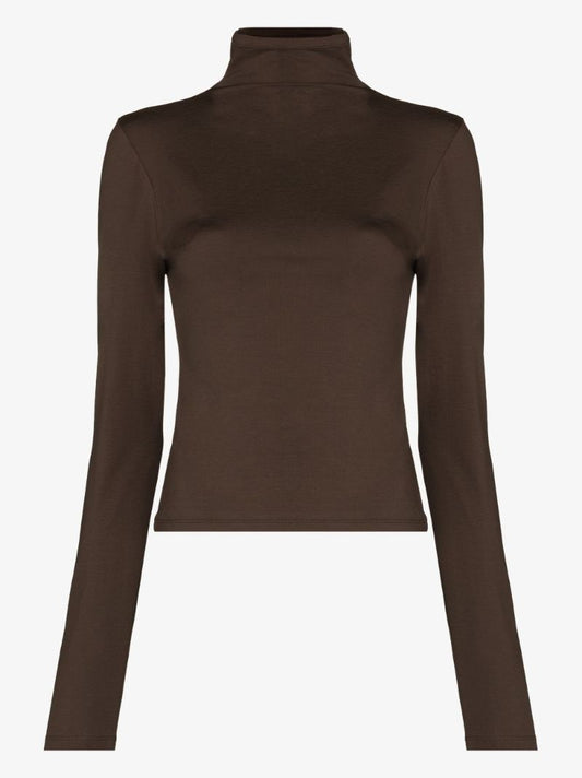 Roll-neck Cotton Top