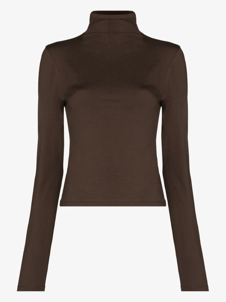 Roll-neck Cotton Top