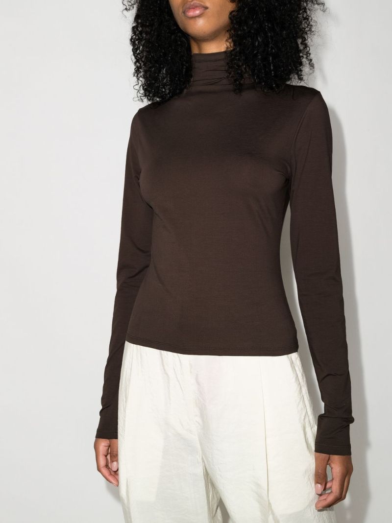 Roll-neck Cotton Top