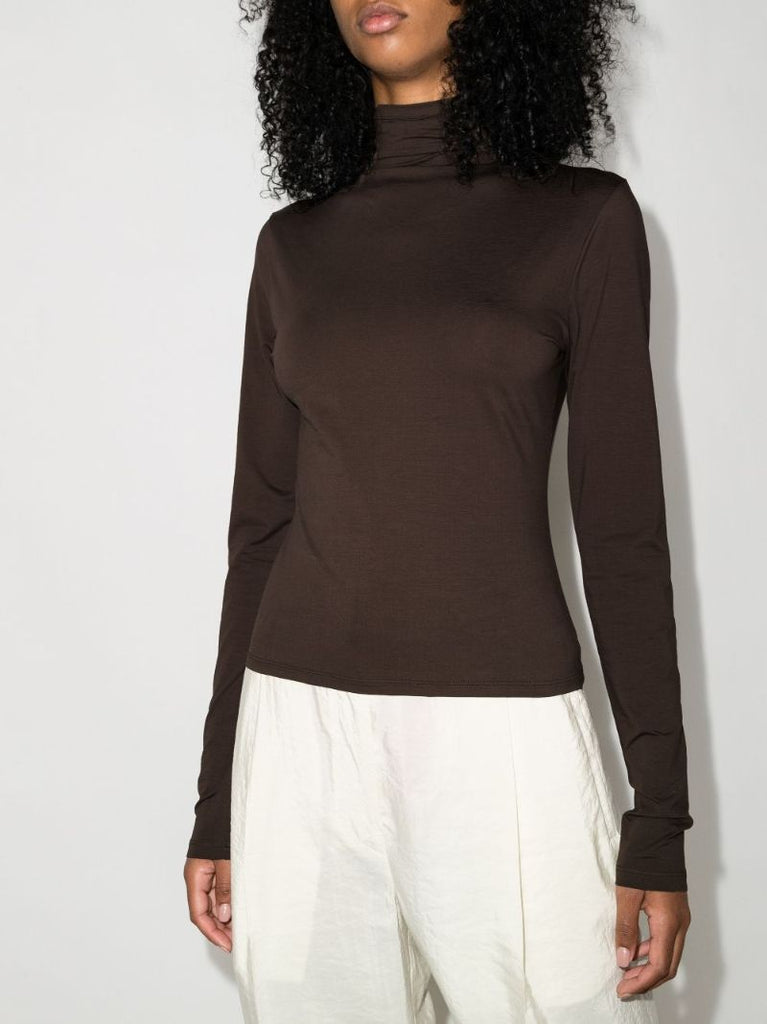 Roll-neck Cotton Top