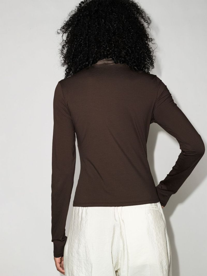 Roll-neck Cotton Top