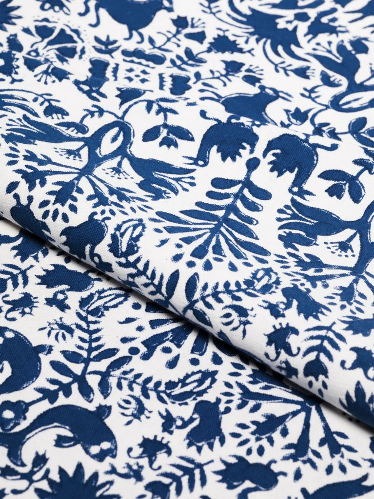 Blue Printed Cotton Tablecloth